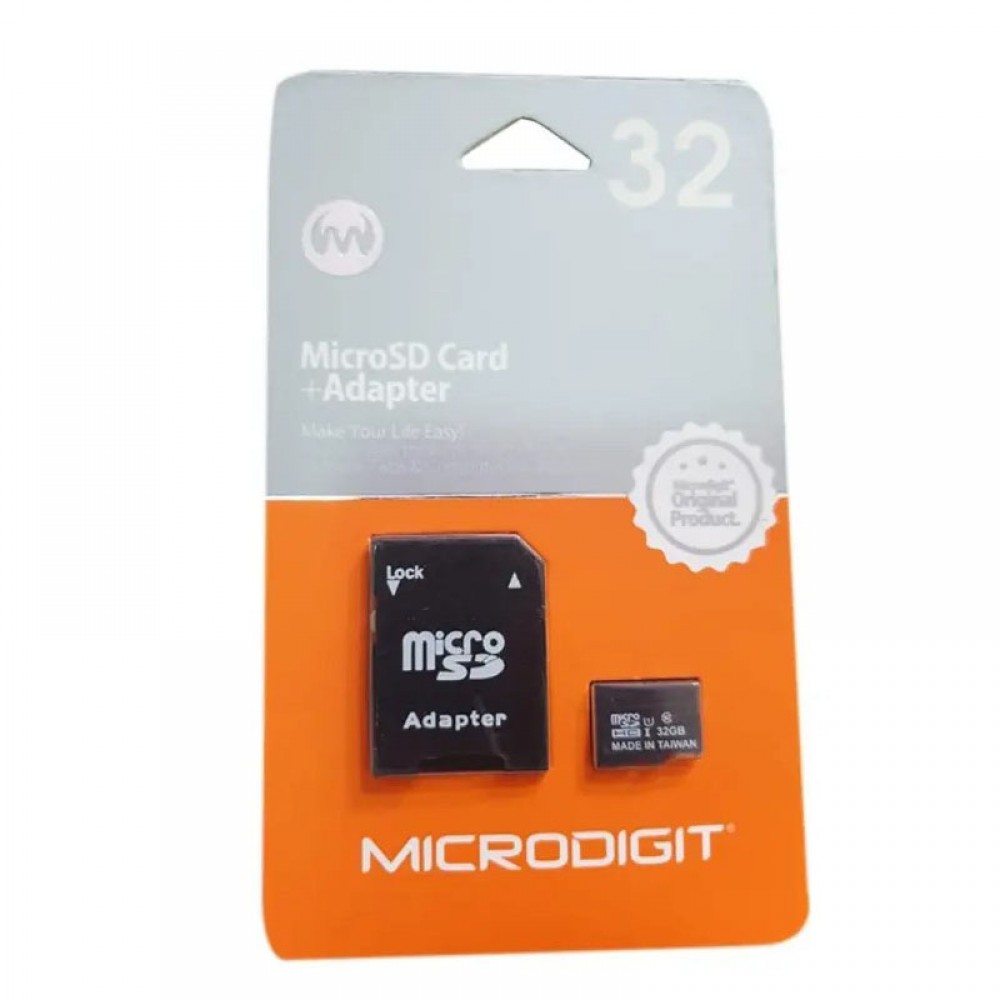 Флеш карты Micro-SD+Adapter Microdigit 32GB 