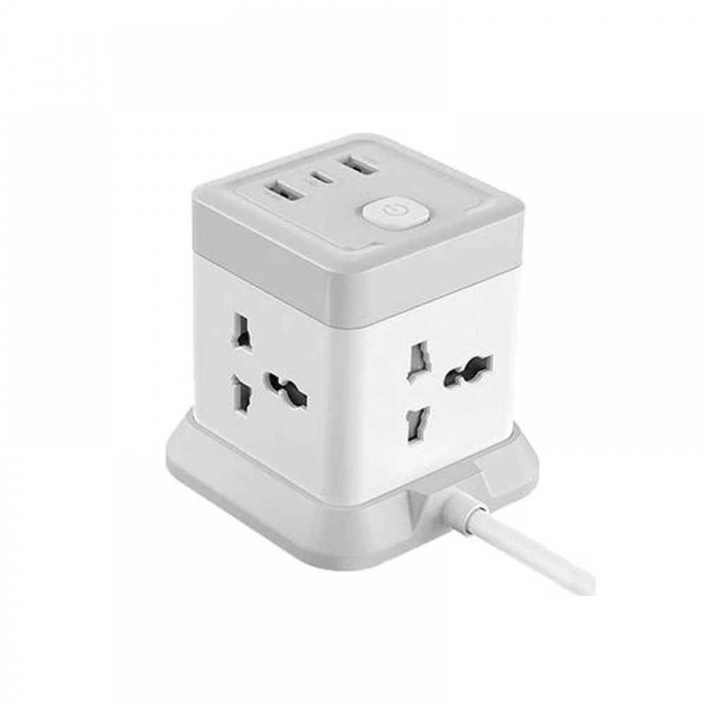 Удлинитель XO WL20 (20W) 4AC Jack+1USB-C (EU)