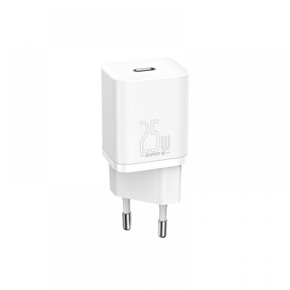 Зарядное устройство Baseus Super Si Quick Charger 1C 25W EU Sets + Type-C to Type-C Cable (CCCJG25CE)