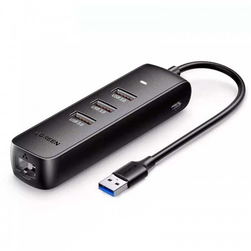 Конвертер сигнала UGreen USB 3.0 Hub with 10/100 Ethernet Adapter (50619) Конвертер сигнала UGreen USB 3.0 Hub with 10/100 Ethernet Adapter (50619)