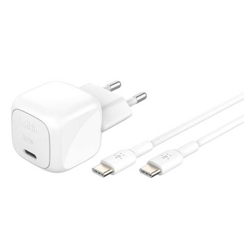 Зарядное устройство Belkin BoostCharge Compact USB-C Wall Charger 30W With Cable EU 2 pin