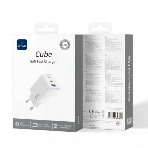 Зарядное устройство Wiwu Cube 67W Fast Charger Wi-G026