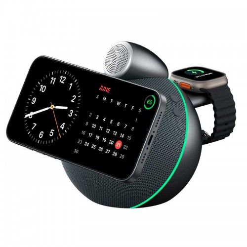 Беспроводное зарядное устройство 3 in 1Conch Wireless Charger Speaker Wi-G042