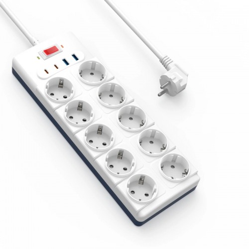 Удлинитель Wiwu 14 in 1 Power Strip 2C+2A+10AC Wi-S008