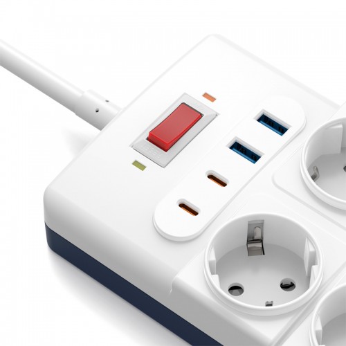 Удлинитель Wiwu 14 in 1 Power Strip 2C+2A+10AC Wi-S008