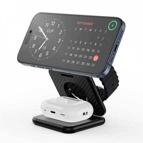 Беспроводное зарядное устройство Wiwu Kevlar 3 in 1 Wireless Charger Wi-W035