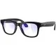 Солнцезащитные очки Ray-Ban Meta Wayfarer RW4006, Shiny Black / Clear (Blue-Violet Light Filter)