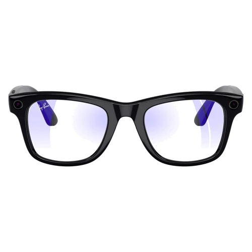 Солнцезащитные очки Ray-Ban Meta Wayfarer RW4006, Shiny Black / Clear (Blue-Violet Light Filter)