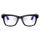 Солнцезащитные очки Ray-Ban Meta Wayfarer RW4006, Shiny Black / Clear (Blue-Violet Light Filter)