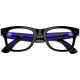 Солнцезащитные очки Ray-Ban Meta Wayfarer RW4006, Shiny Black / Clear (Blue-Violet Light Filter)