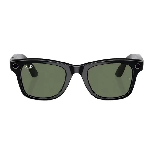 Солнцезащитные очки Ray-Ban Meta Wayfarer RW4006, Shiny Black / G-15 Green