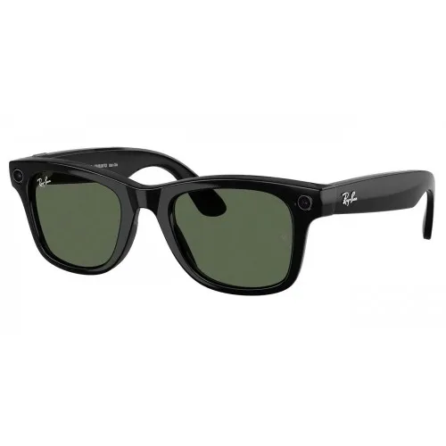 Солнцезащитные очки Ray-Ban Meta Wayfarer Gen 2 RW4012, Shiny Black / G-15 Green