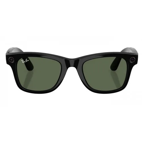Солнцезащитные очки Ray-Ban Meta Wayfarer Gen 2 RW4012, Shiny Black / G-15 Green