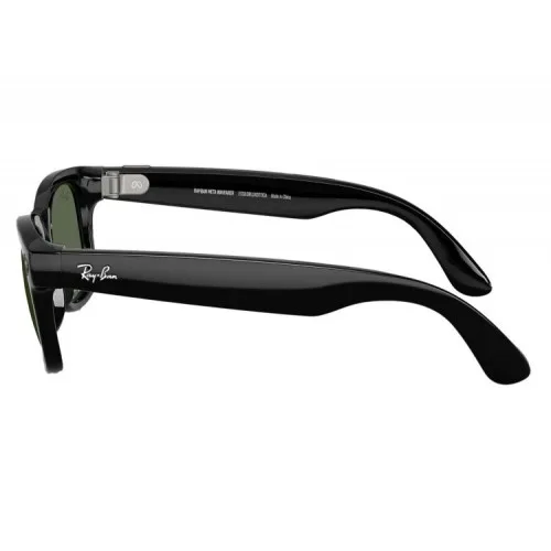 Солнцезащитные очки Ray-Ban Meta Wayfarer Gen 2 RW4012, Shiny Black / G-15 Green