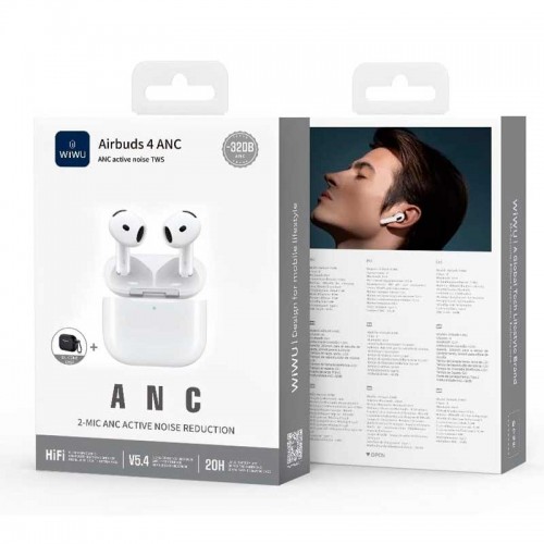 Беспроводные наушники Wiwu Airbuds 4 ANC (4-mic ENC)