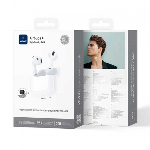 Беспроводные наушники Wiwu Airbuds 4 (4-mic ENC)