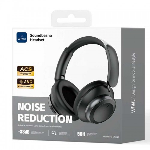 Беспроводные накладные наушники Wiwu Airbuds MAX Headset TD-17 ANC