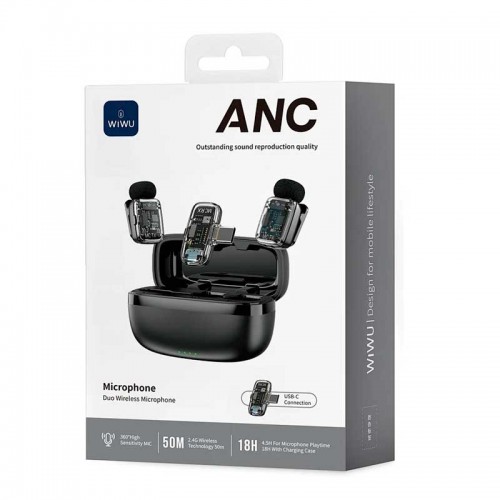 Беспроводной микрофон Wiwu ANC Outstanding sound reprodutcion quality (Wi-WM008)