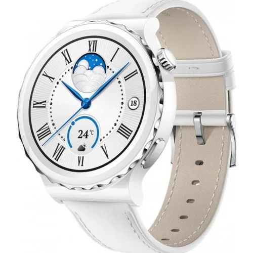 Смарт-часы Huawei Watch GT 3 Pro 43mm Ceramic Leather Strap