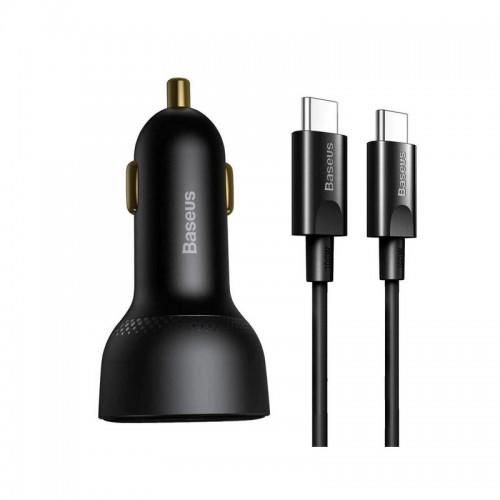 Авто зарядка Baseus Supreme Digital Display Dual Quick Car Charger 100W Type-C to Type-C (TZCCZX-01)