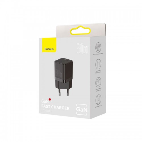 Блок питания Baseus GaN 3 Fast Charger 1C 30W EU (CCGAN30CU)