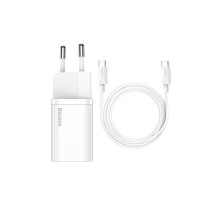 Зарядное устройство Baseus Super Si Quick Charger 1C 25W EU Sets + Type-C to Type-C Cable (CCCJG25CE)