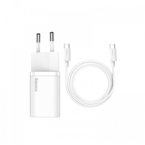 Зарядное устройство Baseus Super Si Quick Charger 1C 25W EU Sets + Type-C to Type-C Cable (CCCJG25CE)