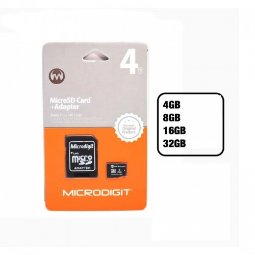 Флеш карты Micro-SD+Adapter Microdigit 32GB 