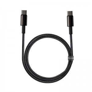 Кабель Baseus Tungsten Gold Fast Charging Data Cable Type-C to Type-C 100W (CATWJ)