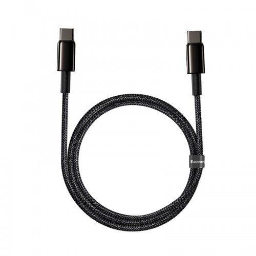 Кабель Baseus Tungsten Gold Fast Charging Data Cable Type-C to Type-C 100W (CATWJ)