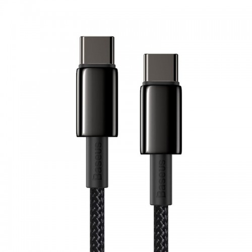 Кабель Baseus Tungsten Gold Fast Charging Data Cable Type-C to Type-C 100W (CATWJ)