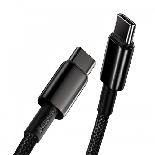 Кабель Baseus Tungsten Gold Fast Charging Data Cable Type-C to Type-C 100W (CATWJ)