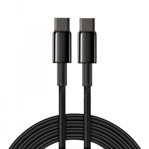 Кабель Baseus Tungsten Gold Fast Charging Data Cable Type-C to Type-C 100W (CATWJ)